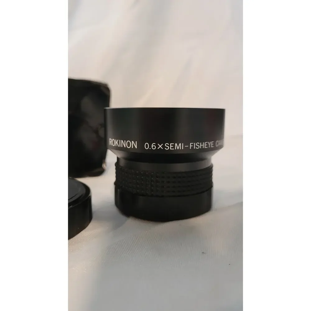 Rokinon 0.6x Semi-Fisheye Camera Video Conversion Lens Series VII w/ Caps & Case
